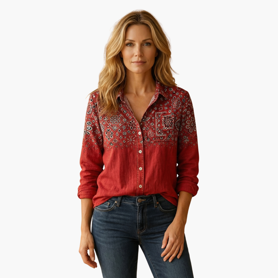 Vera - Women’s Classic Collared Long Sleeve Shirt