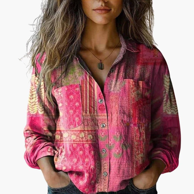 Vera - Women’s Classic Collared Long Sleeve Shirt