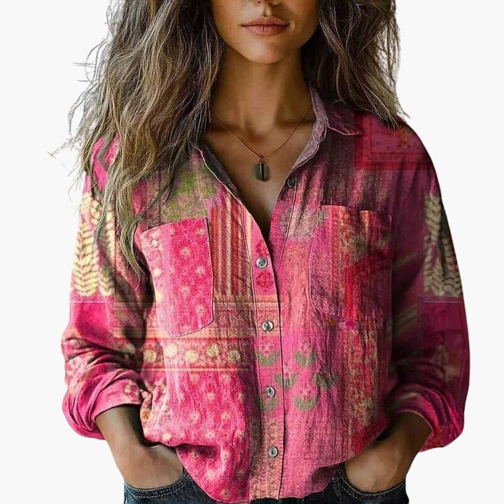 Vera - Women’s Classic Collared Long Sleeve Shirt