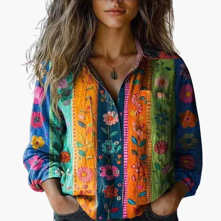 Vera - Women’s Classic Collared Long Sleeve Shirt
