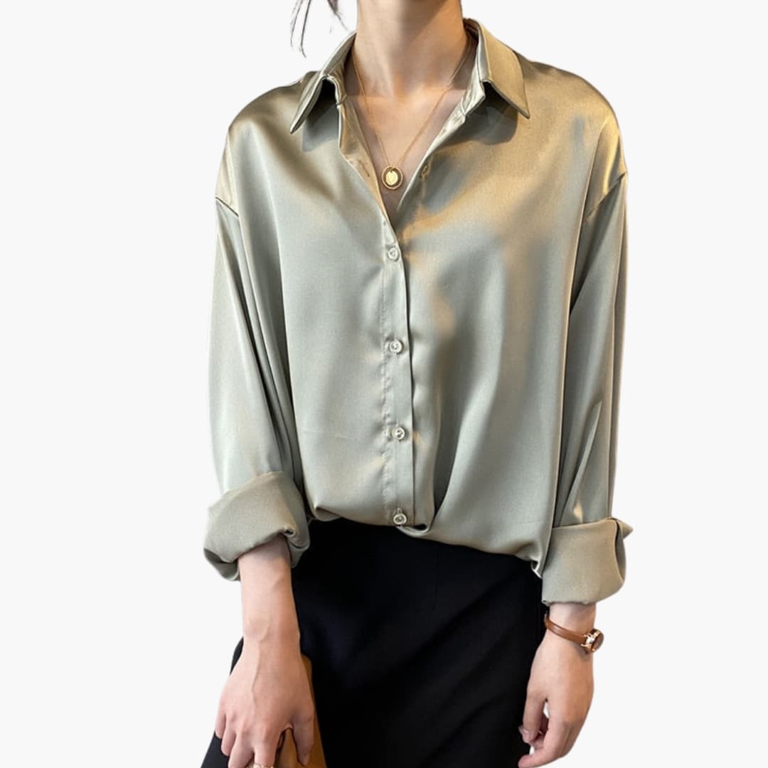 Eloise - Elegant Women’s Collared Long Sleeve Blouse
