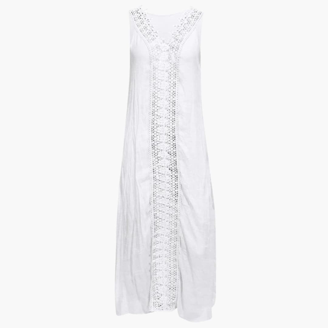 Marta - Women’s White Spring Maxi Dress