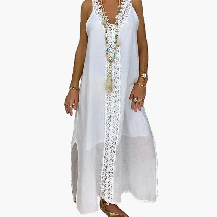 Marta - Women’s White Spring Maxi Dress