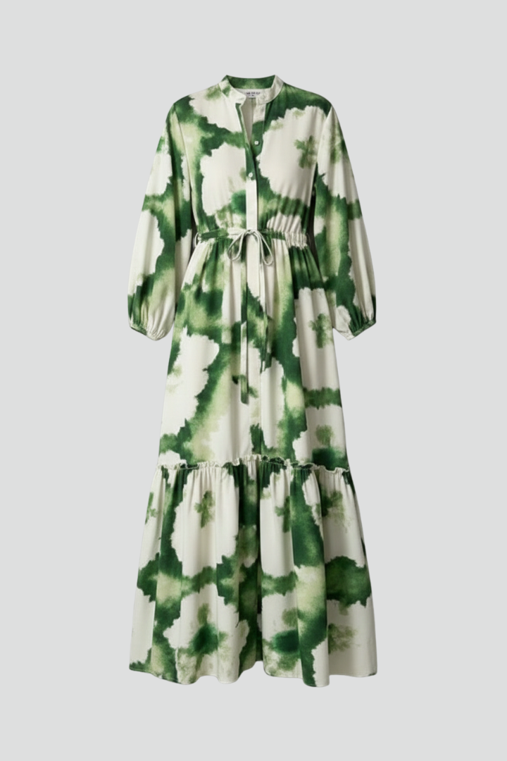 Penelope - Women’s Long Sleeve Printed Maxi Dress