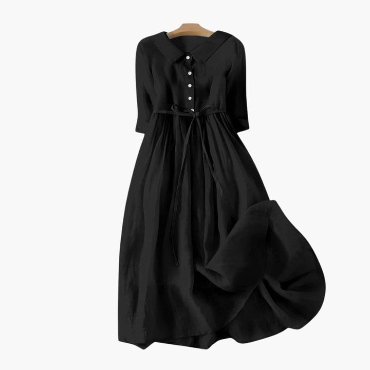 Orie - Short Sleeve Loose Fit Midi Summer Dress