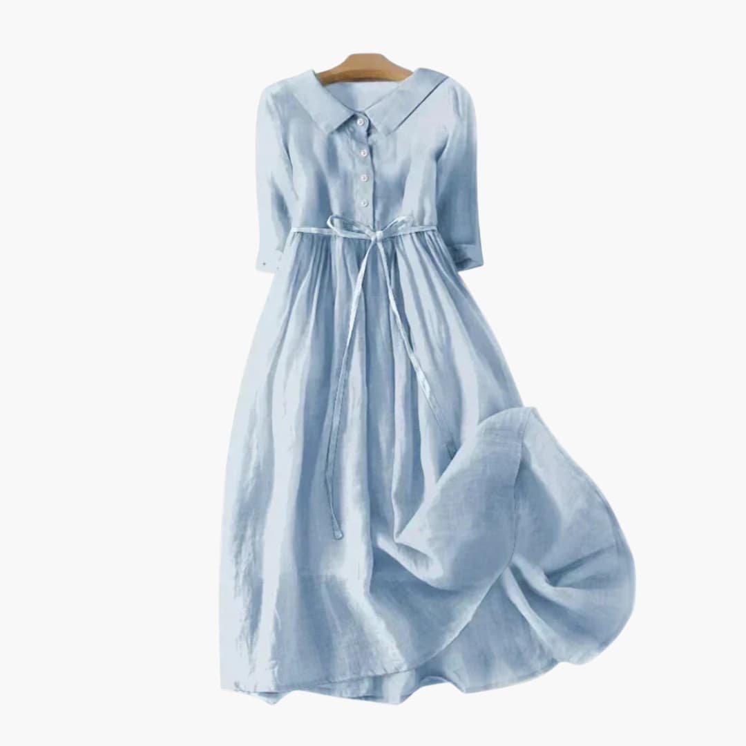 Orie - Short Sleeve Loose Fit Midi Summer Dress