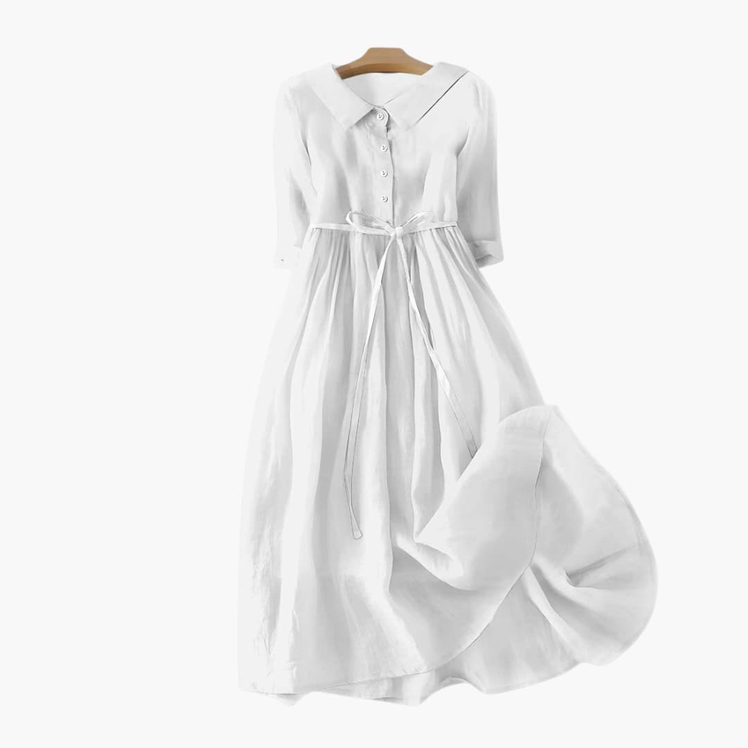 Orie - Short Sleeve Loose Fit Midi Summer Dress