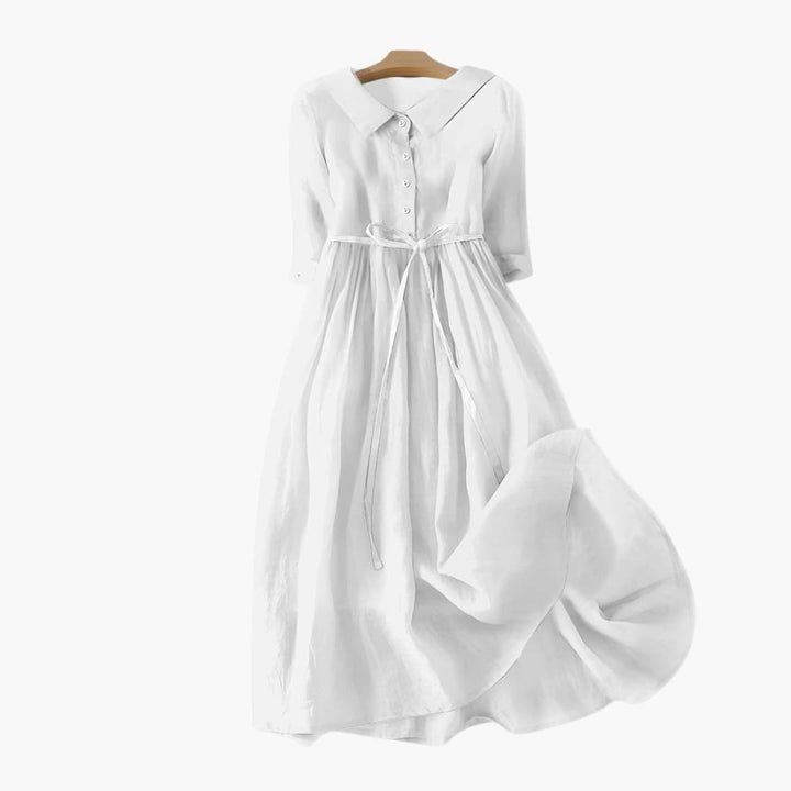 Orie - Short Sleeve Loose Fit Midi Summer Dress