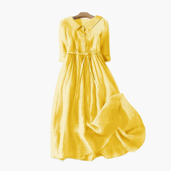 Orie - Short Sleeve Loose Fit Midi Summer Dress