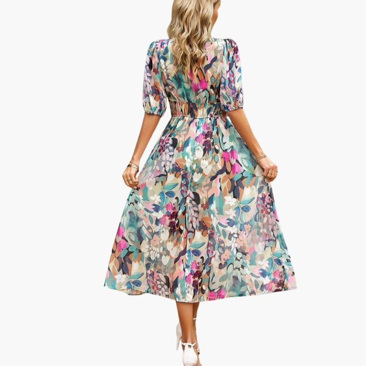 Rose - Women’s Summer Floral Midi Dress