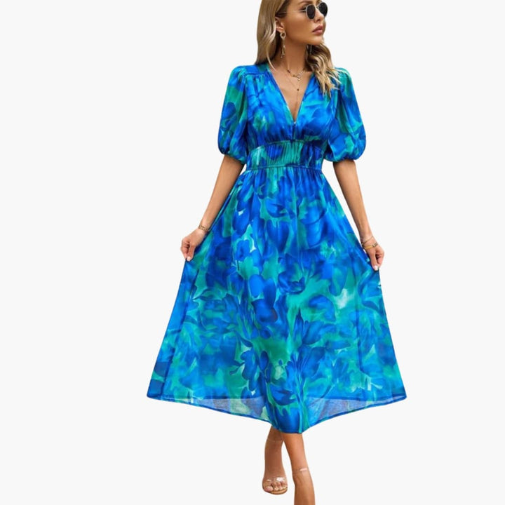 Rose - Women’s Summer Floral Midi Dress