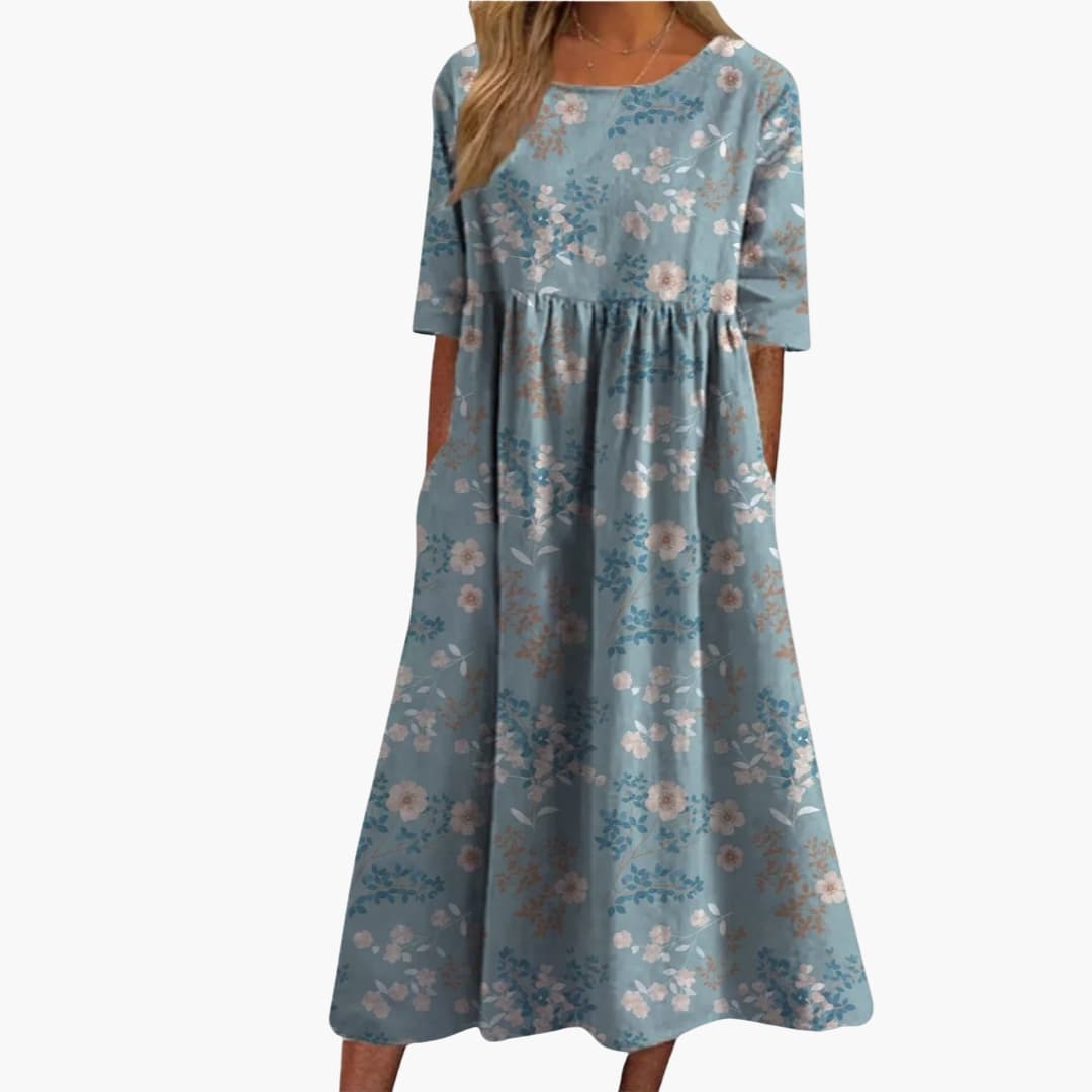 Lari - Women’s Printed Spring Midi Dress