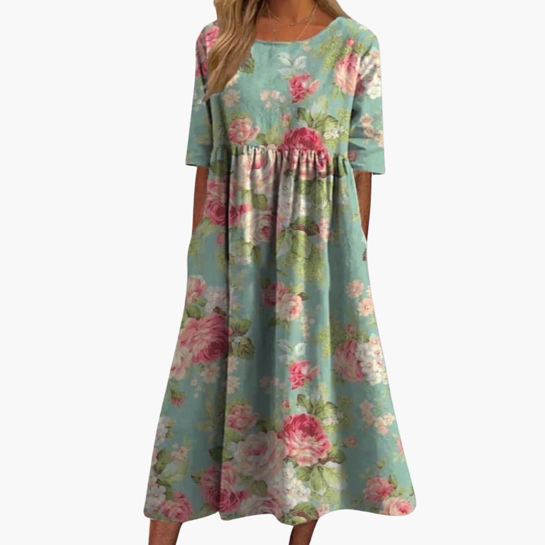 Lari - Women’s Printed Spring Midi Dress