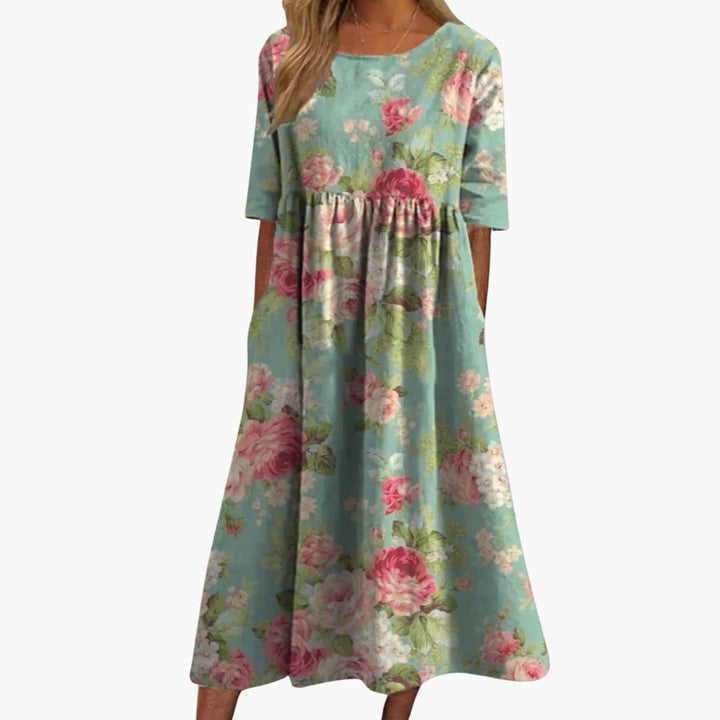 Lari - Women’s Printed Spring Midi Dress