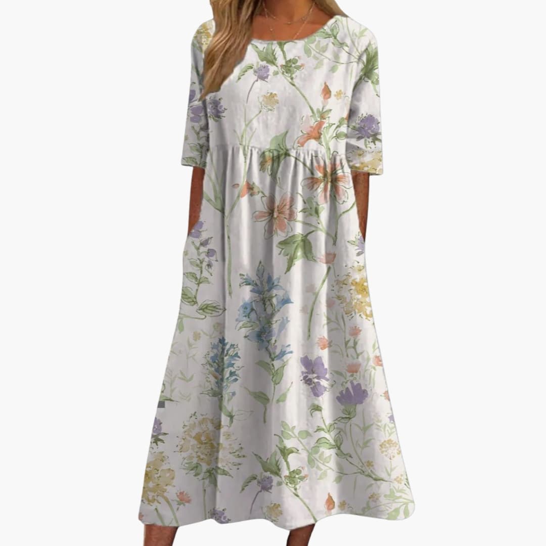 Lari - Women’s Printed Spring Midi Dress