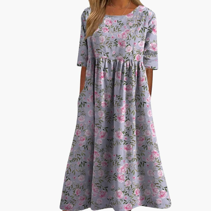 Lari - Women’s Printed Spring Midi Dress