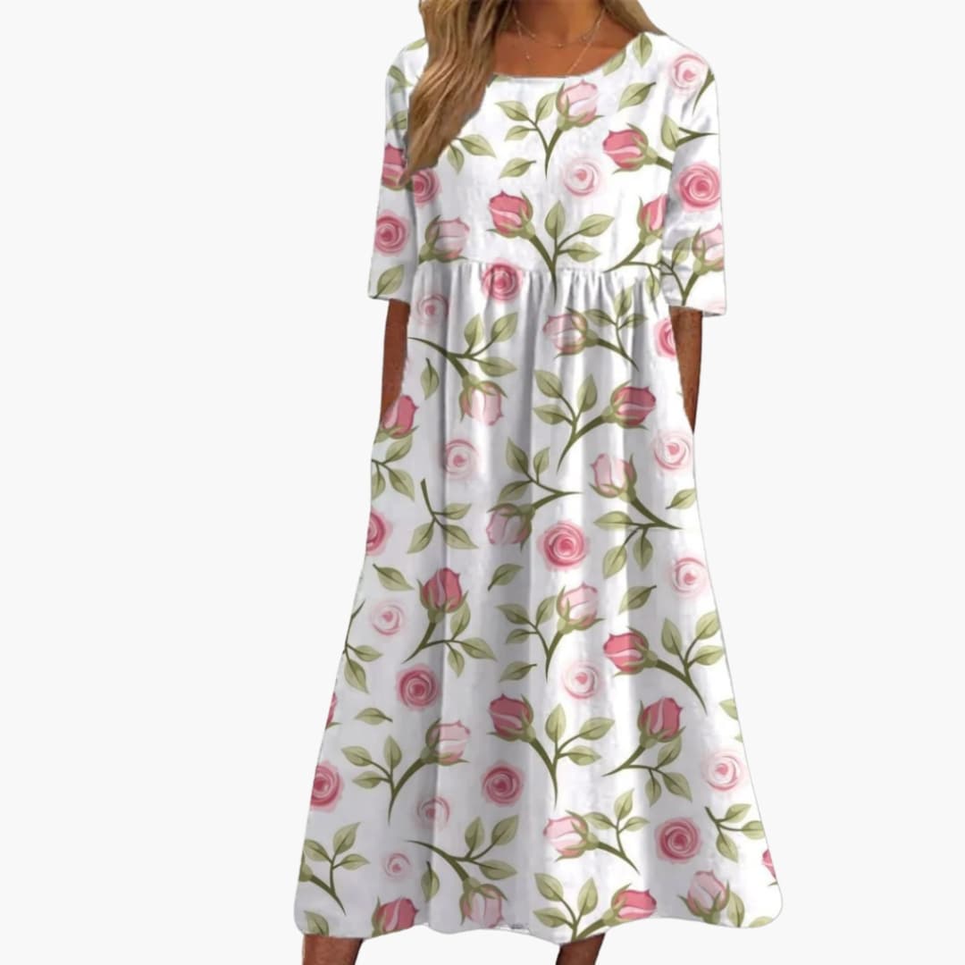 Lari - Women’s Printed Spring Midi Dress
