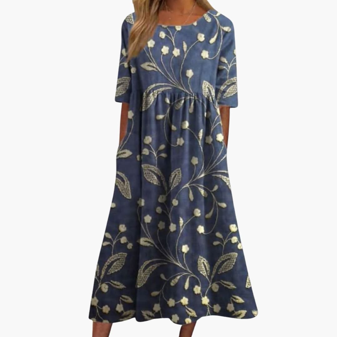 Lari - Women’s Printed Spring Midi Dress