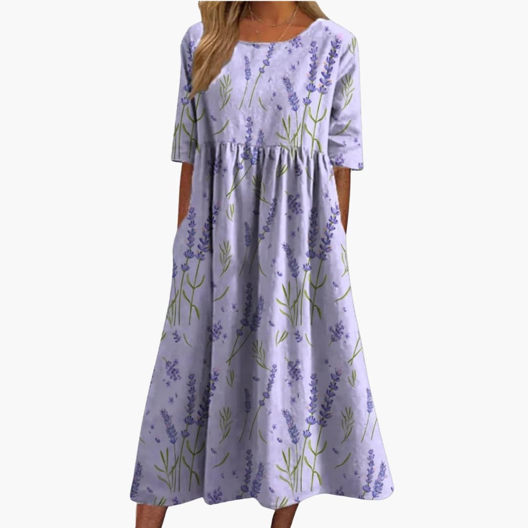 Lari - Women’s Printed Spring Midi Dress