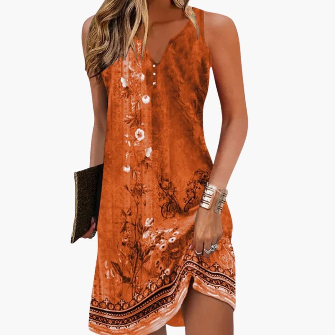 Clara - Short Sleeve Sundress with Defined Waist