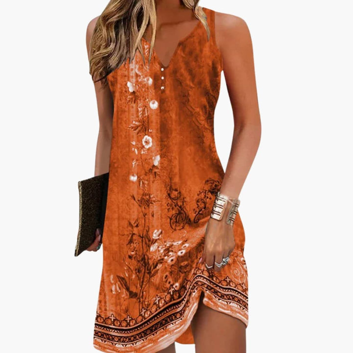 Clara - Short Sleeve Sundress with Defined Waist