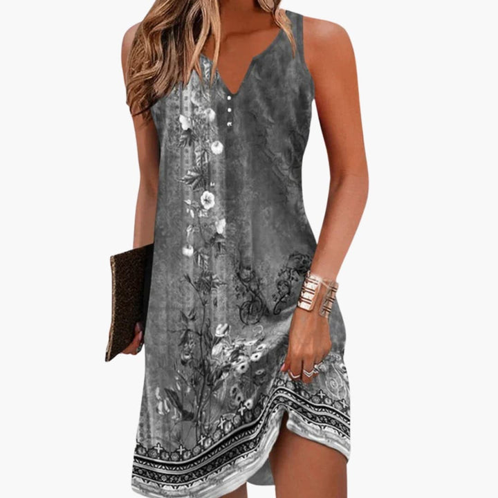 Clara - Short Sleeve Sundress with Defined Waist