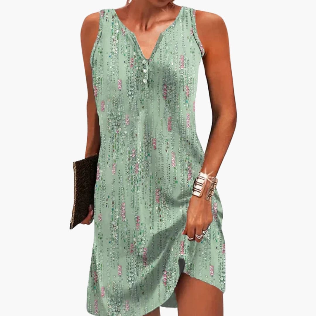 Clara - Short Sleeve Sundress with Defined Waist