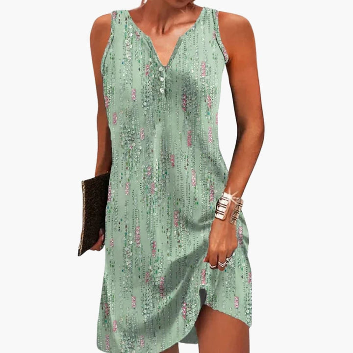 Clara - Short Sleeve Sundress with Defined Waist