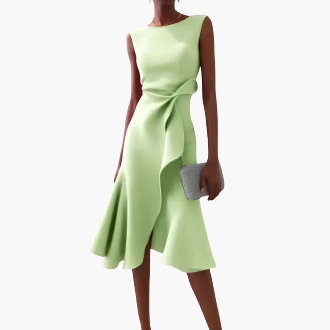 Anne - Elegant Sleeveless Asymmetrical Midi Dress