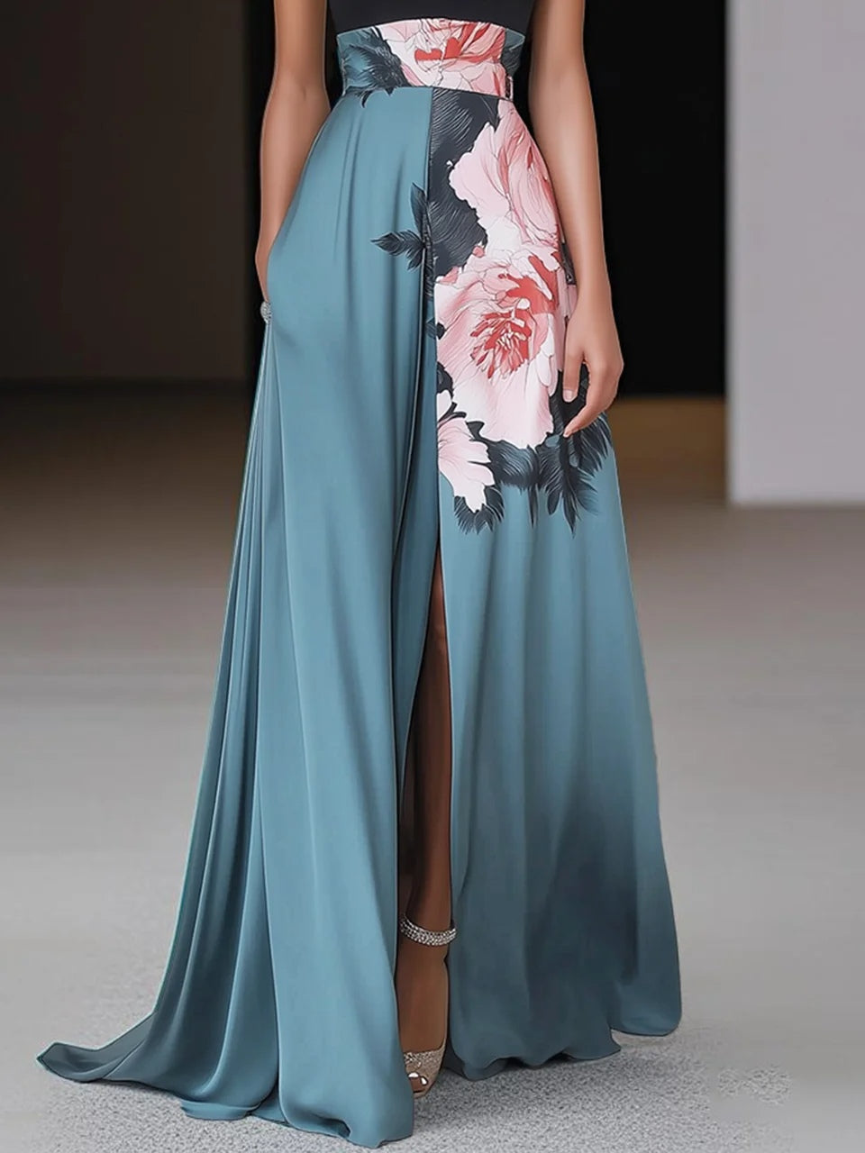 Diana - Women’s Wedding Guest A-Line Maxi Dress