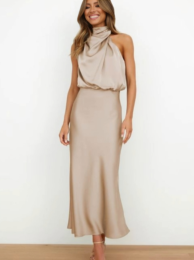 Mariana - Elegant Halter Formal Maxi Dress