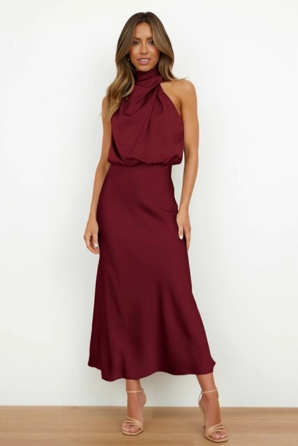 Mariana - Elegant Halter Formal Maxi Dress