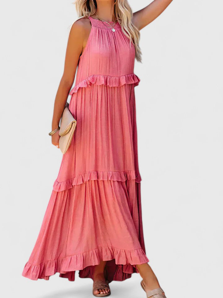 Shannon - Elegant Ruffle Flowy Dress For Women