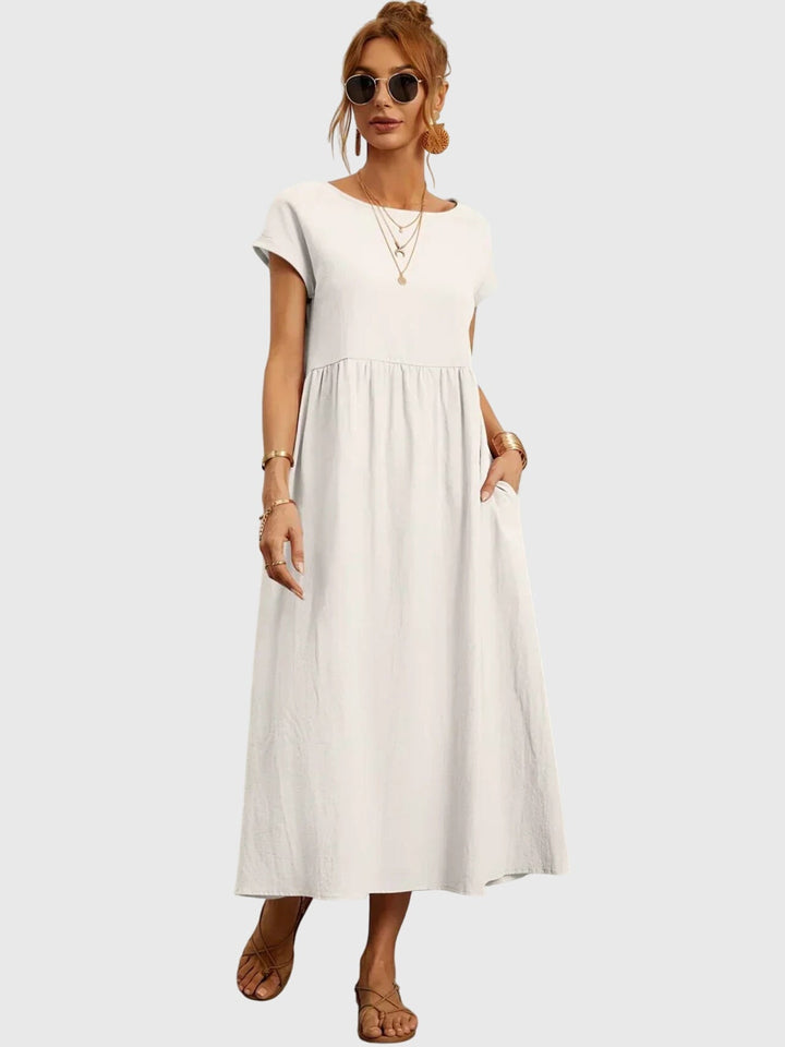 Giselle - Light Casual Maxi Dress with Pockets