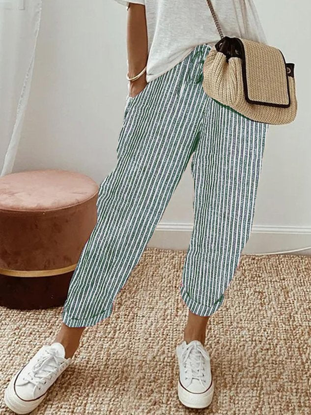 Elga - Stylish Casual Linen Trousers