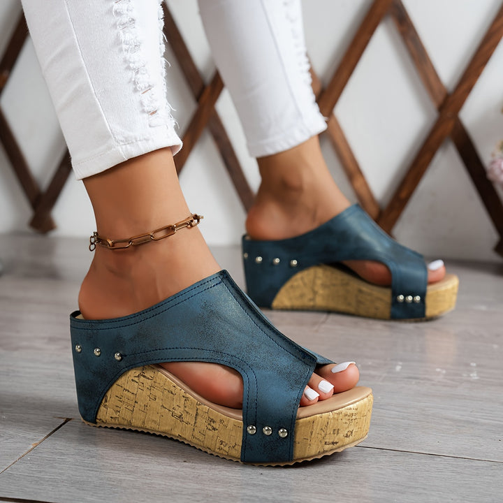 Patty - Elegant Retro Platform Wedge Sandals