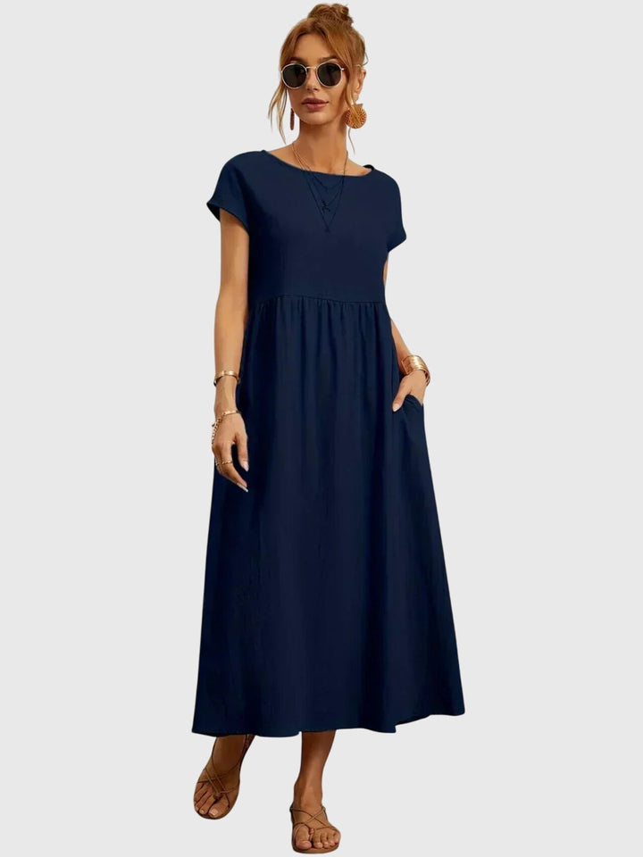 Giselle - Light Casual Maxi Dress with Pockets