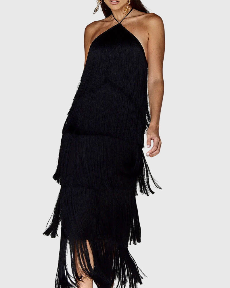 Artiselle - Tassel Formal Maxi Dress