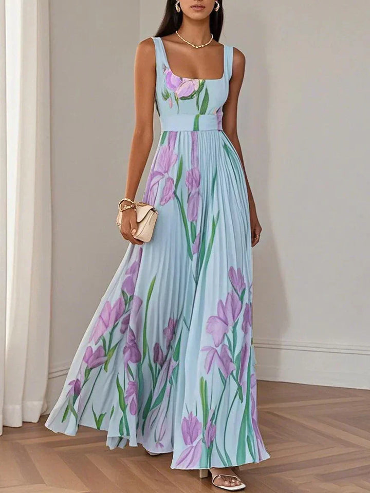 Clara - Women Chiffon Pleated Maxi Dress