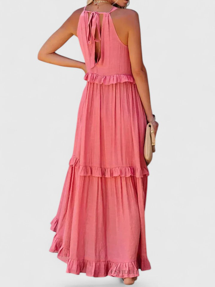 Shannon - Elegant Ruffle Flowy Dress For Women