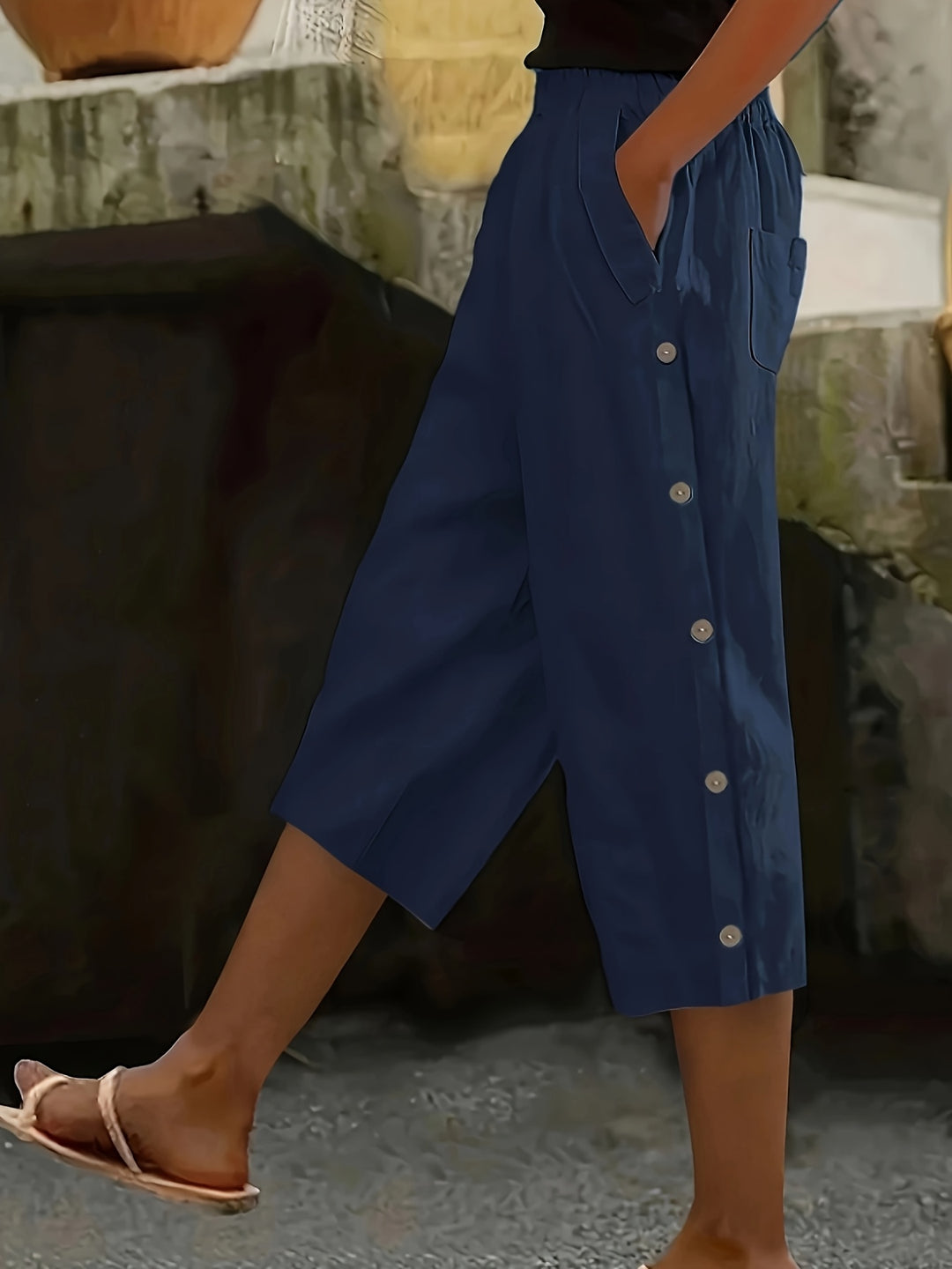Luna - Casual Three-Quarter Summer Pants