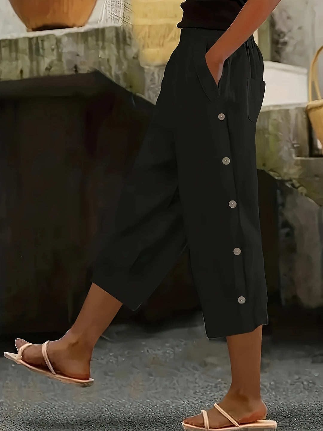 Luna - Casual Three-Quarter Summer Pants