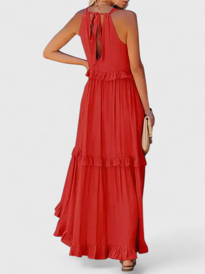 Shannon - Elegant Ruffle Flowy Dress For Women