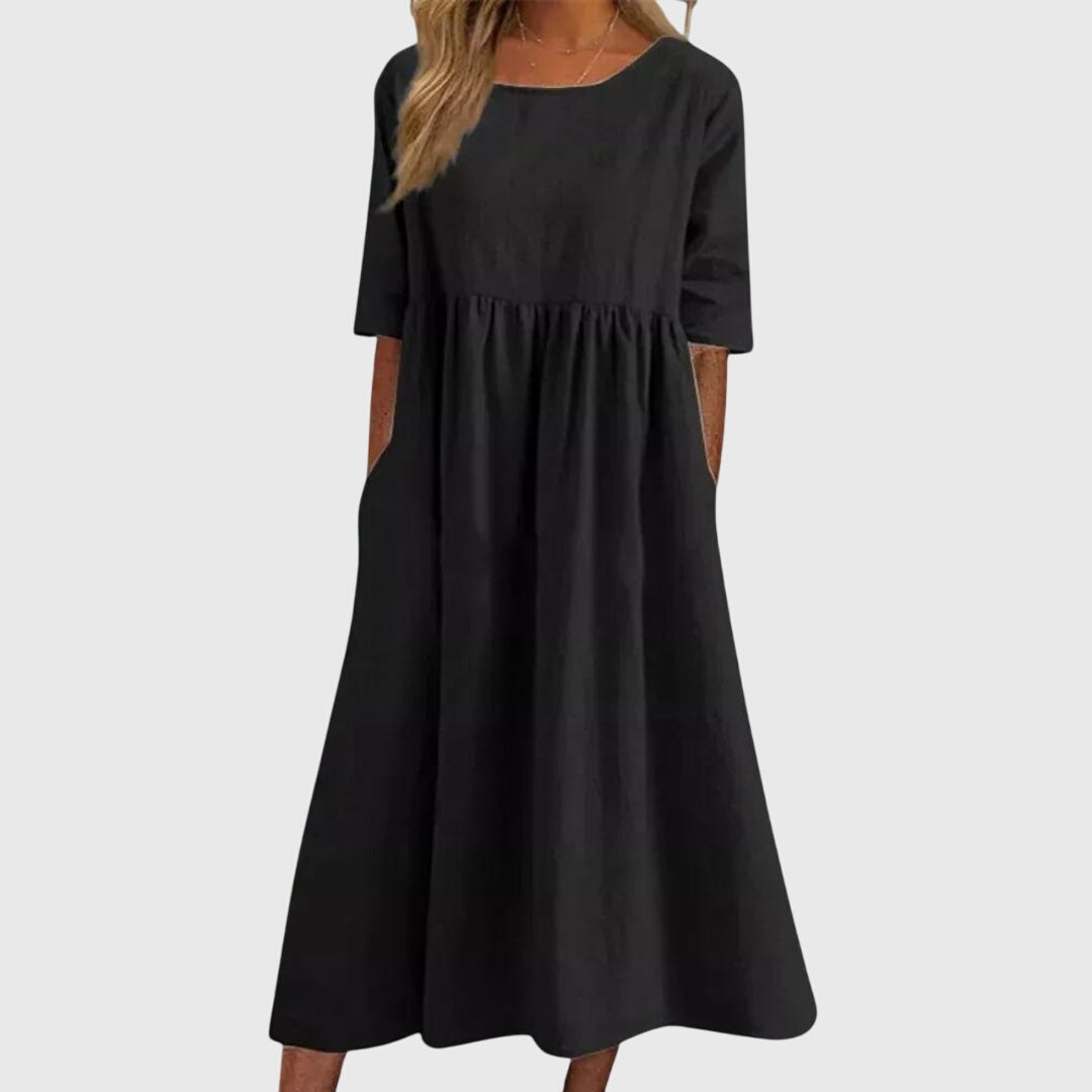 Haisley - Elegant Short-Sleeved Dress