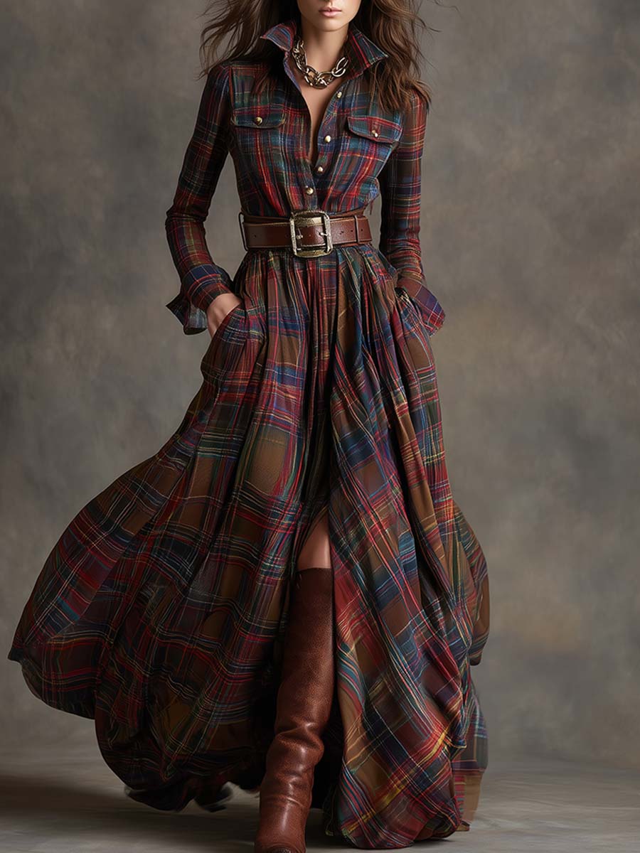 Felicity - Button-Up Maxi Shirt Dress For Women