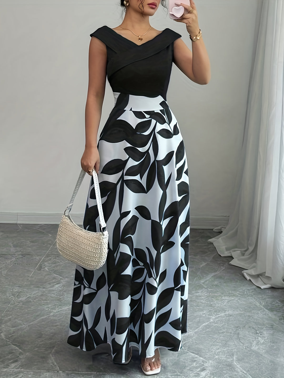 Elle - Elegant Floral Maxi Sundress