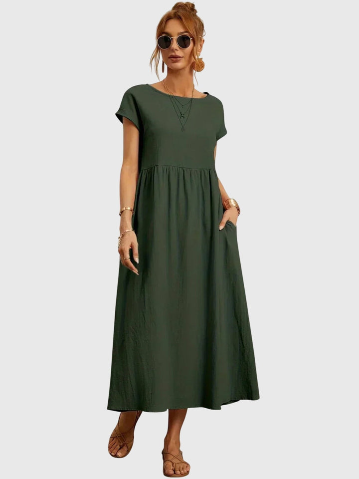 Giselle - Light Casual Maxi Dress with Pockets