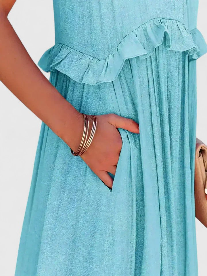 Shannon - Elegant Ruffle Flowy Dress For Women