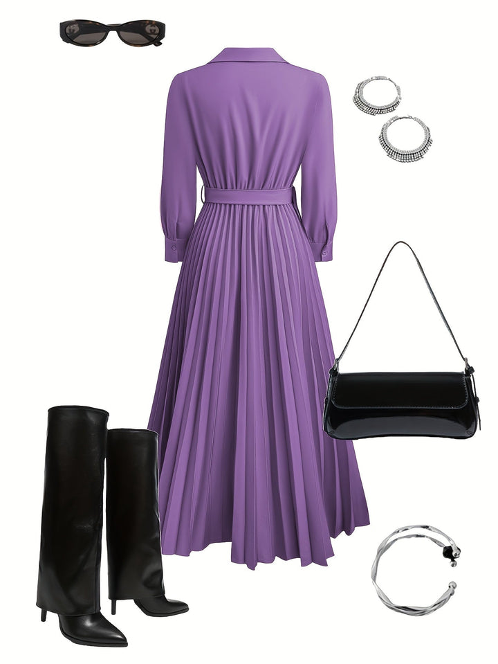 Margot  - Everyday Elegance Plated Dress