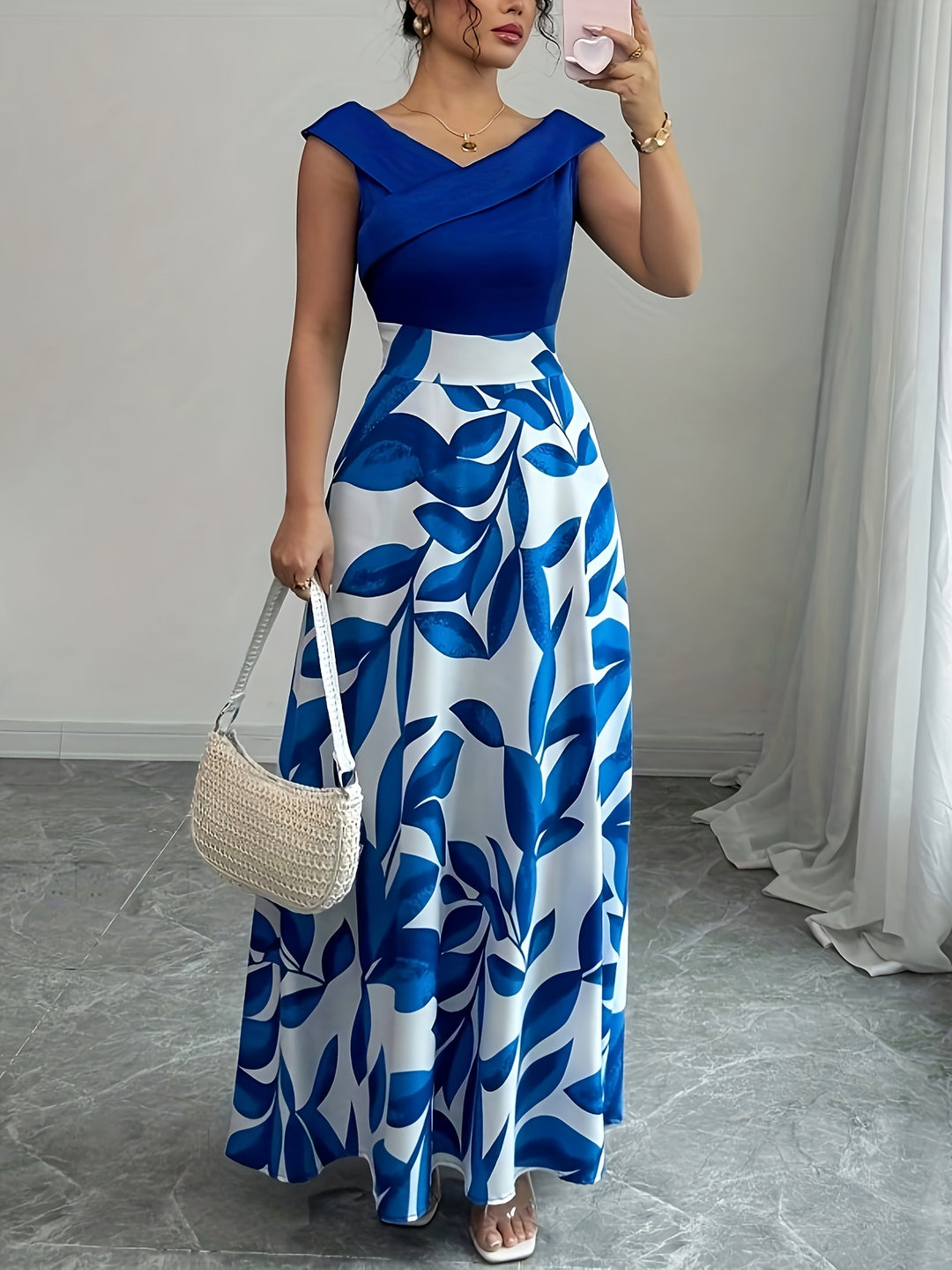 Elle - Elegant Floral Maxi Sundress